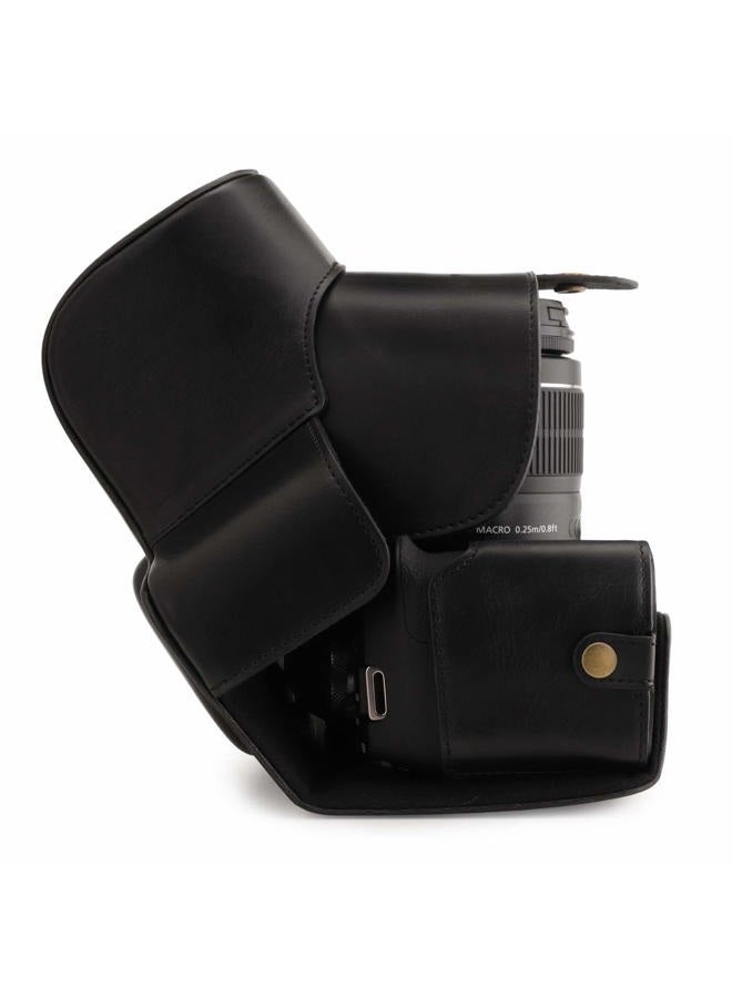 MegaGear MG1607 Ever Ready Leather Camera Case Compatible with Canon EOS 2000D (18-55mm) - Black - Image 2