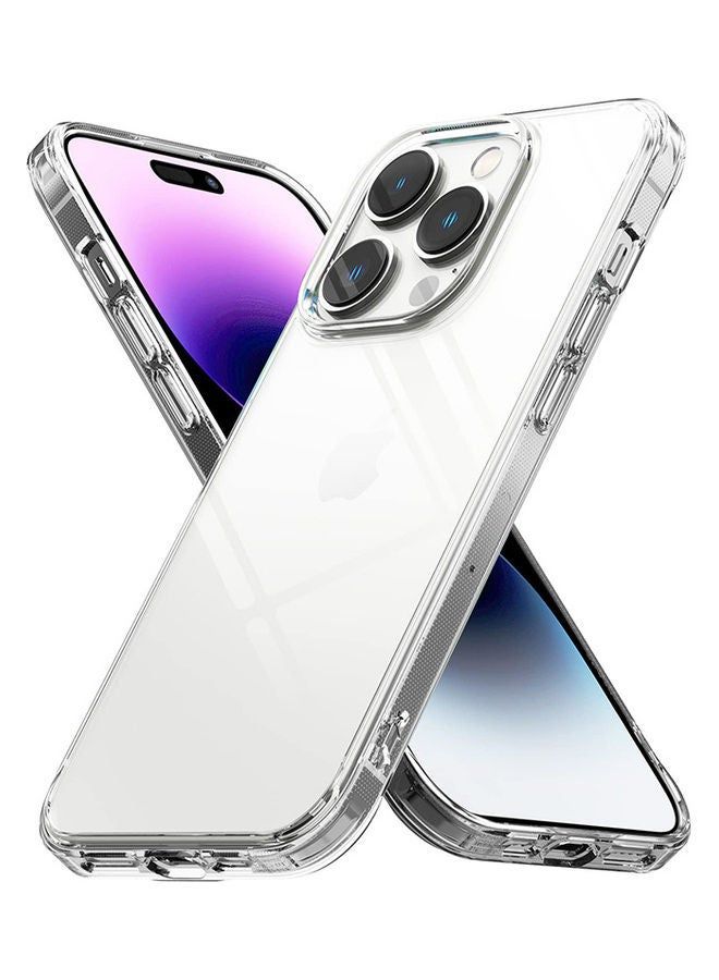 Raxoom Fusion Case Anti-Scratch Minimal Yellowing Clear Hard Back Shockproof Bumper Phone Cover For Apple iPhone 14 Pro Max Clear