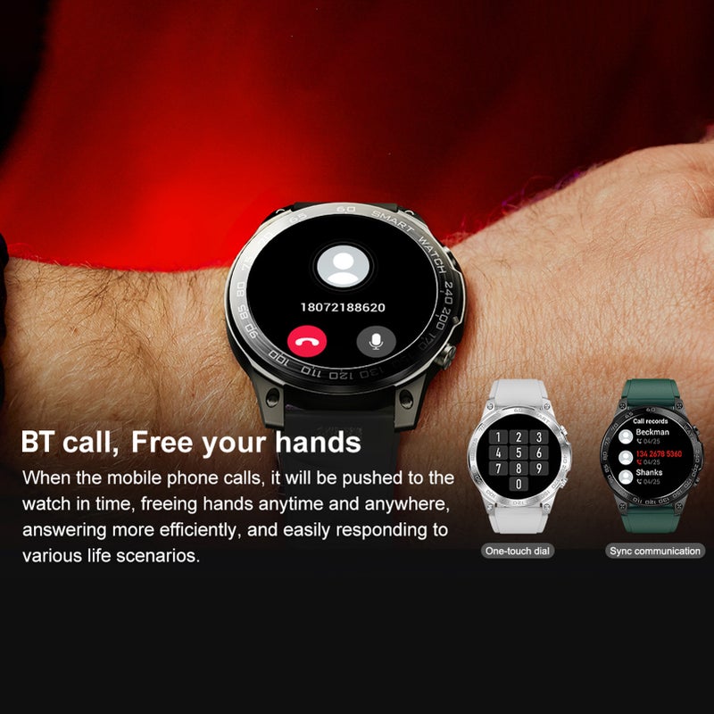 DM50 1.43inch smartwatch HD Color Touchscreen BT Calling Multiple Sports Modes IP68 Waterproof Fitness Activity Tracker Watch for Heart Rate Monitor Sleep Mode Compatible with Android iOS - Image 2