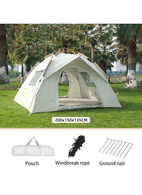 Double Camping Tent,Automatic Tent,Waterproof Breathable Removable Instant Tent,Quick Setup and Storage,Suitable for Beach/Camping/Family/Outdoor Family Tent(200*150*135cm)