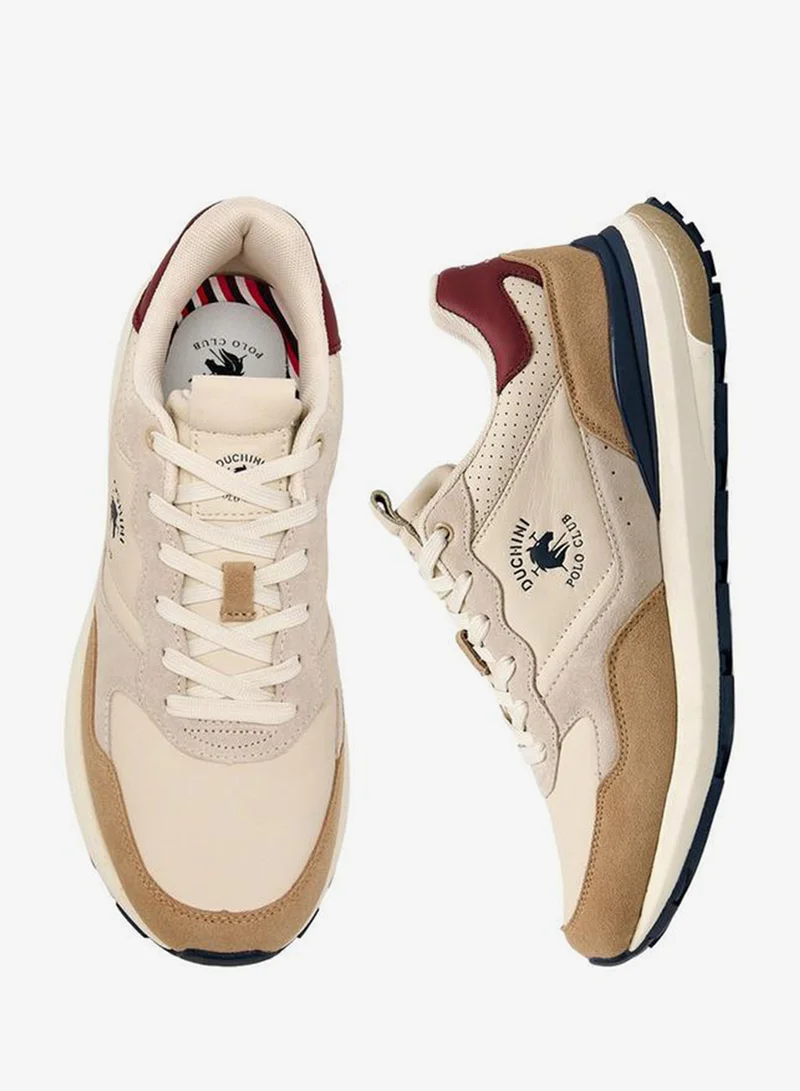 Men Logo Print Lace-Up Ankle Sneakers