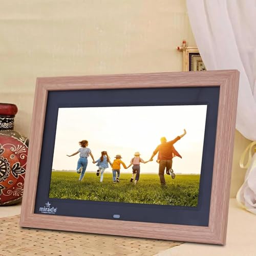 Miracle Digital 7''(17.78) Digital Photo Frame with Hi Def Screen, USB Disk Card, Remote Photos Slide Show, Video Audio, Support SD Built in 8 GB Memory & 2GB RAM(Light Brown) - Image 5