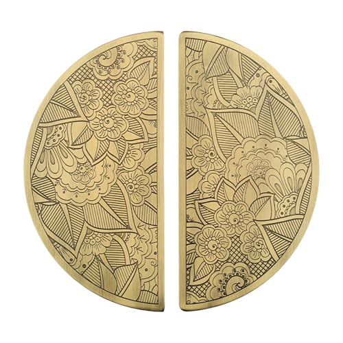 WODIX 8 Inch Door Handle for Main Door, Wooden & Glass Door Handle, Suitable of Home/Office/Hotels (Brass Antique, 2 Pcs) - Image 1