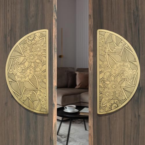 WODIX 8 Inch Door Handle for Main Door, Wooden & Glass Door Handle, Suitable of Home/Office/Hotels (Brass Antique, 2 Pcs) - Image 2