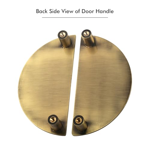 WODIX 8 Inch Door Handle for Main Door, Wooden & Glass Door Handle, Suitable of Home/Office/Hotels (Brass Antique, 2 Pcs) - Image 5
