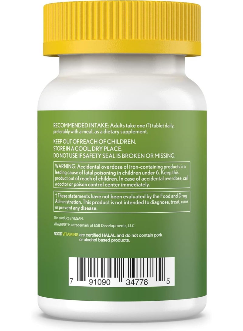 Noor Vitamins Halal Womens Multivitamin & Mineral I Once Daily Vitamin Supplement I Vegan | Supports Energy, Immunity, Metabolism, Healthy Appearance and Stages of Motherhood I 2-Month Supply - Image 4