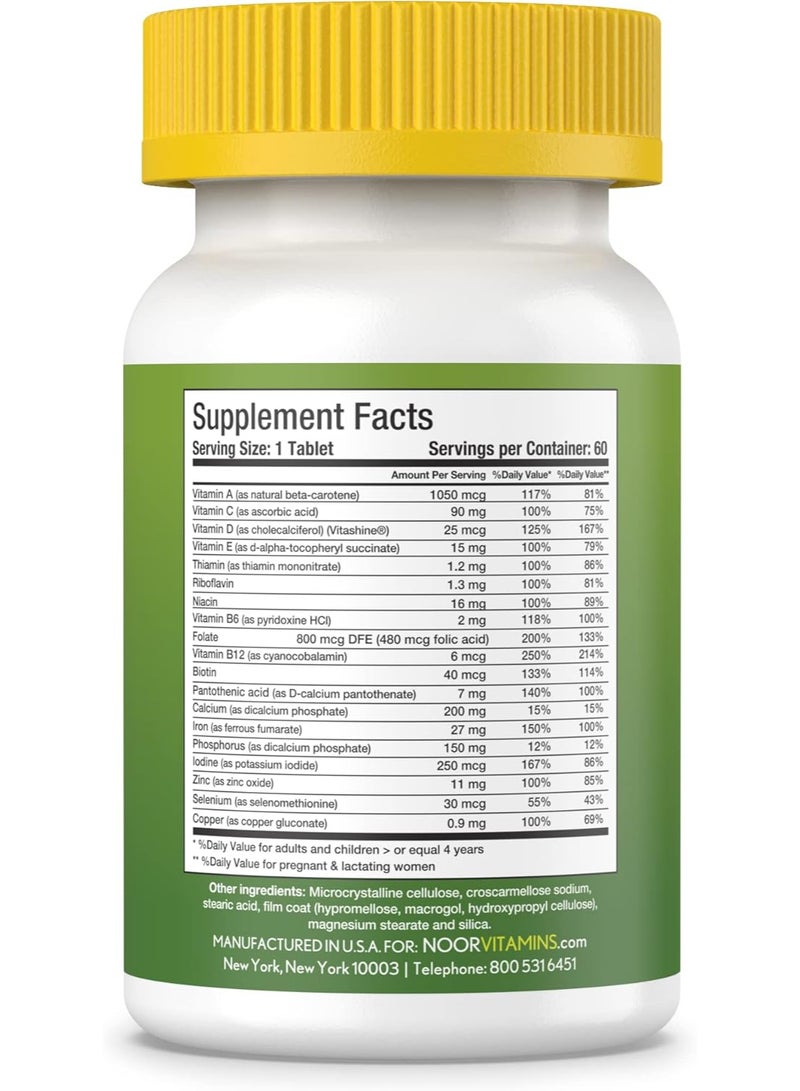 Noor Vitamins Halal Womens Multivitamin & Mineral I Once Daily Vitamin Supplement I Vegan | Supports Energy, Immunity, Metabolism, Healthy Appearance and Stages of Motherhood I 2-Month Supply - Image 2