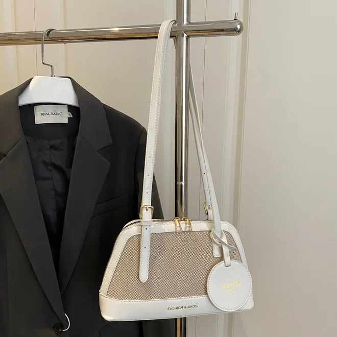 Styli White Shoulder Bag with Adjustable Strap