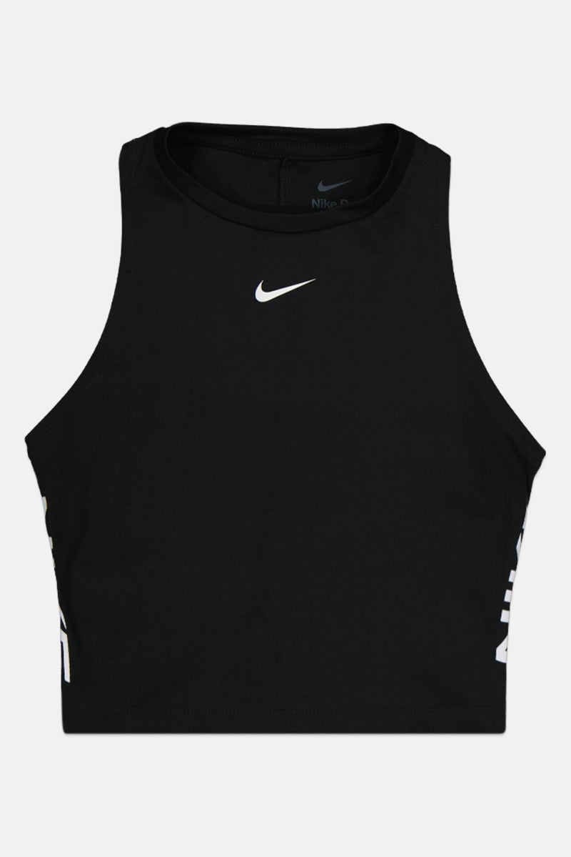 Nike تي شيرت تدريب بلا أكمام للنساء بشعار العلامة التجارية، أسود - Image 2