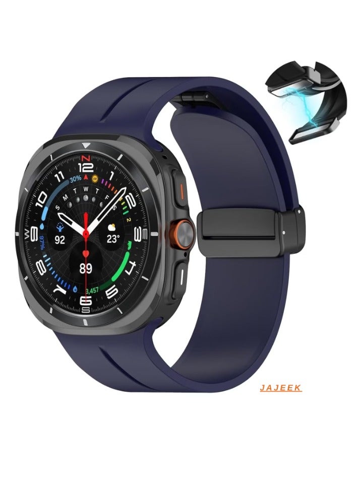 JAJEEK Magnetic Band Compatible with Samsung Galaxy Watch 7 Ultra 2024 – D-Buckle Silicone Sports Strap, No Gap Magnetic Replacement Band for Men & Women - Image 1