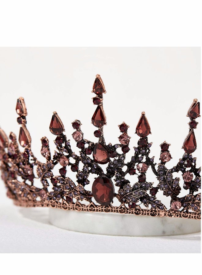 Crowns for Women, Purple Girls, Vintage Baroque Queen Tiara Bride, Crystal Birthday Quinceanera Pageant Prom Headpieces - Image 3