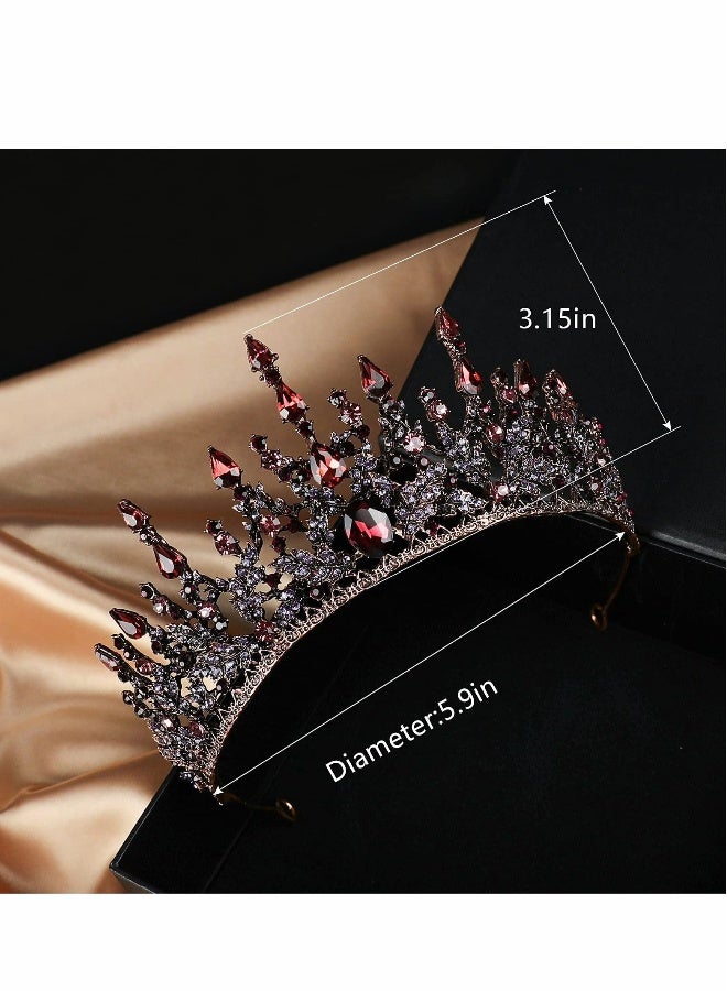 Crowns for Women, Purple Girls, Vintage Baroque Queen Tiara Bride, Crystal Birthday Quinceanera Pageant Prom Headpieces - Image 4