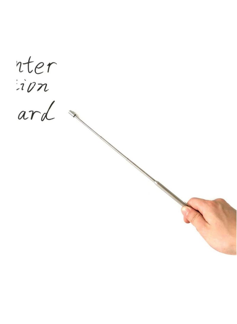 2 Pack Stainless Steel Retractable Pointers, Telescopic Pointer Hand Pointer Extendable Telescopic Pointer Stick Long Teaching Pointer for Classroom Office - Image 2