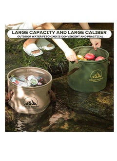Meetion 20L Collapsible Camping Water Bucket, Portable Fishing Bucket Wash Basin with Handle for Hiking Camping Car Wash Laundry Water Storage Travel Boating Garden. (green)  - Image 5