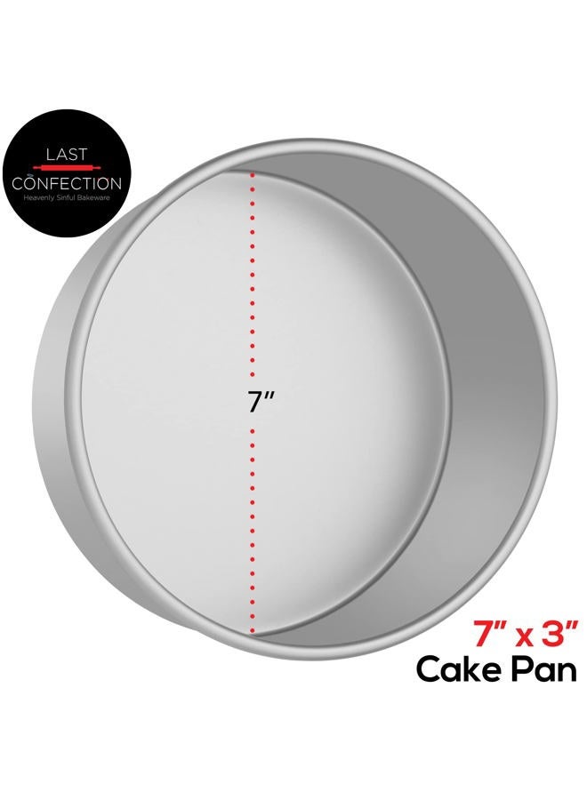 Last Confection صينية كعكة دائرية من الألمنيوم 7" x 3" - أدوات خبز احترافية - Image 2