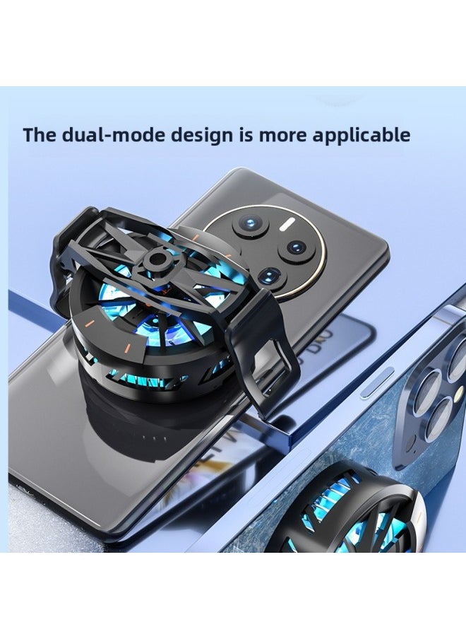 Generic - Mobile Phone Magnetic Back Clip 2-in -1 Radiator Semiconductor Refrigeration Cooling Artifact E-sports Game Chicken Universal Ice-Product Color:Ice Style [js40] White - Image 1