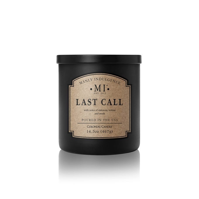 Last Call Scented Jar Candle Cotton Wick Premium Soy Blend White Wax 60 hr Burn Matte Black Jar Candle for Home and Men 165 oz USA Poured