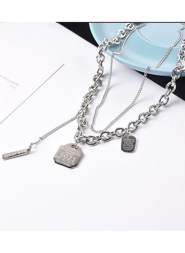 Goolsky Hip-Hop Titanium Steel Pendant Necklace – Trendy Unisex Hoodie Chain, Streetwear Accessory  - Image 3