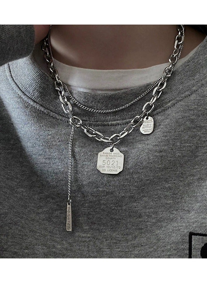 Goolsky Hip-Hop Titanium Steel Pendant Necklace – Trendy Unisex Hoodie Chain, Streetwear Accessory  - Image 4