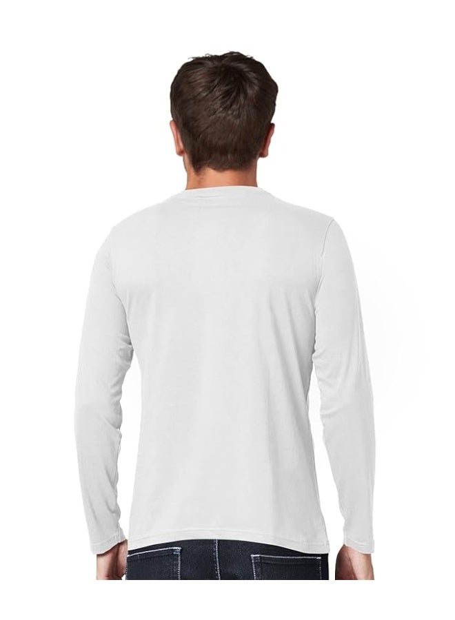 OPLU Store Men's Regular Fit Cotton Printed Tshirt, White_M - Image 3