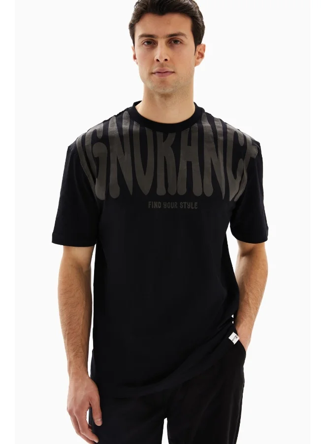 Wecre8 Black "FIND YOUR STYLE" Printed T-shirt