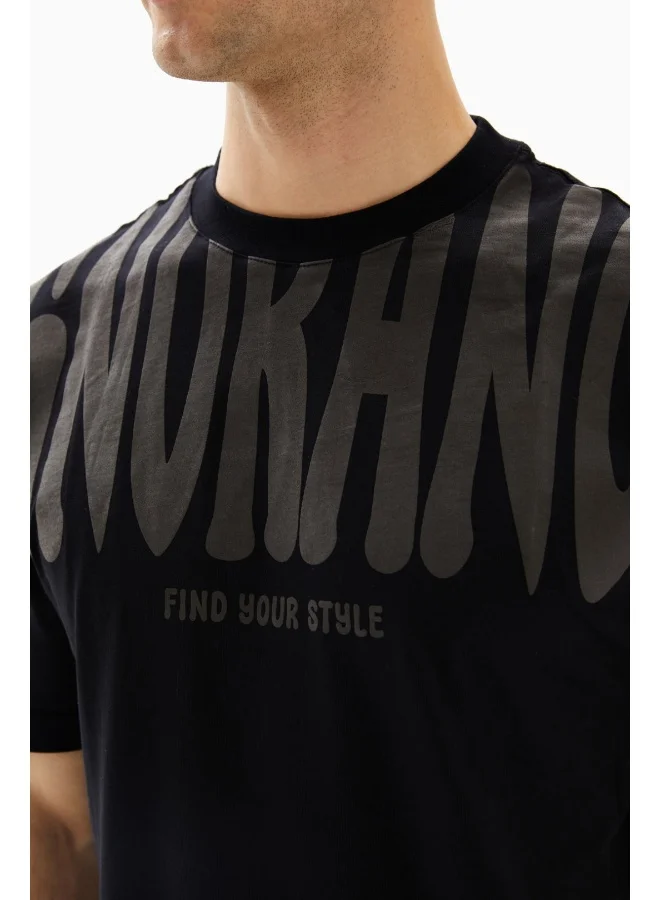 Wecre8 Black "FIND YOUR STYLE" Printed T-shirt