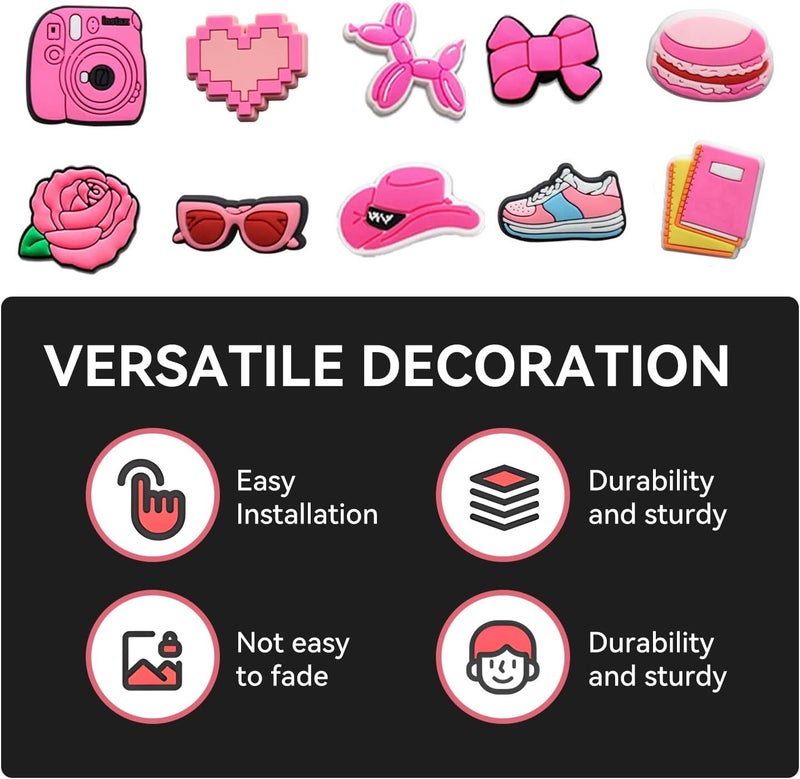 Proxima Direct 37Pcs Cute Shoe Decoration Charms for Crocs - Assorted Shapes for Kids and Teens - Image 2