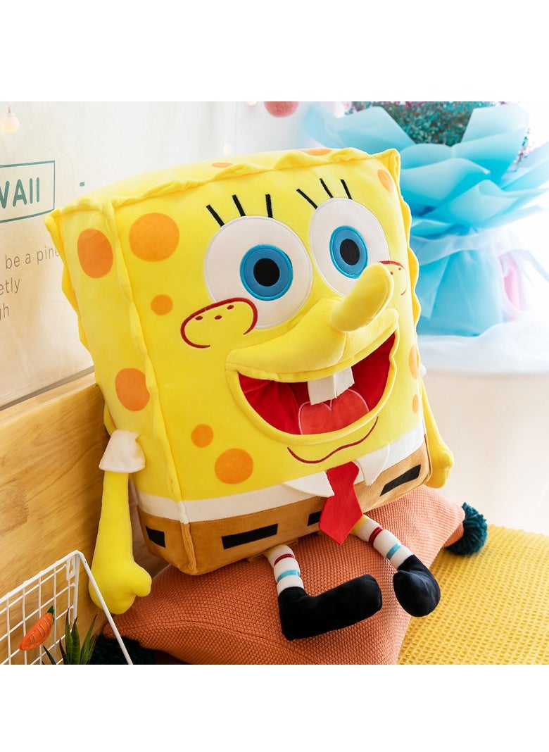 SISGL Spongebob Sit Plush Toy Birthday Gift Idea Stuffed Plush Toys For Children And Adults Bedding Super Soft Plush Decorative Throw Cuddle Pillow  - Image 1