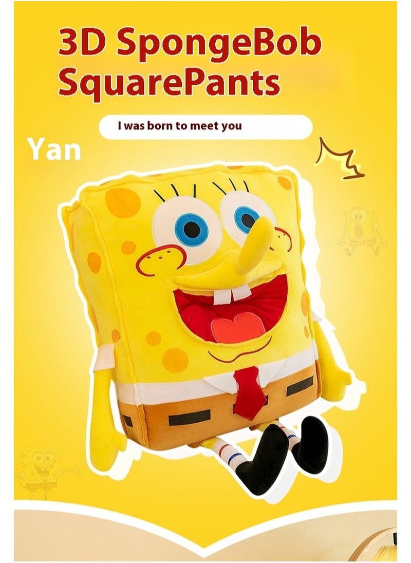 SISGL Spongebob Sit Plush Toy Birthday Gift Idea Stuffed Plush Toys For Children And Adults Bedding Super Soft Plush Decorative Throw Cuddle Pillow  - Image 2