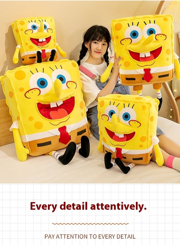 SISGL Spongebob Sit Plush Toy Birthday Gift Idea Stuffed Plush Toys For Children And Adults Bedding Super Soft Plush Decorative Throw Cuddle Pillow  - Image 3