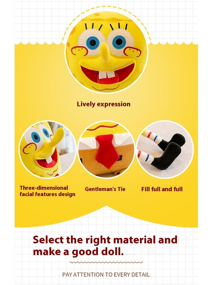 SISGL Spongebob Sit Plush Toy Birthday Gift Idea Stuffed Plush Toys For Children And Adults Bedding Super Soft Plush Decorative Throw Cuddle Pillow  - Image 4