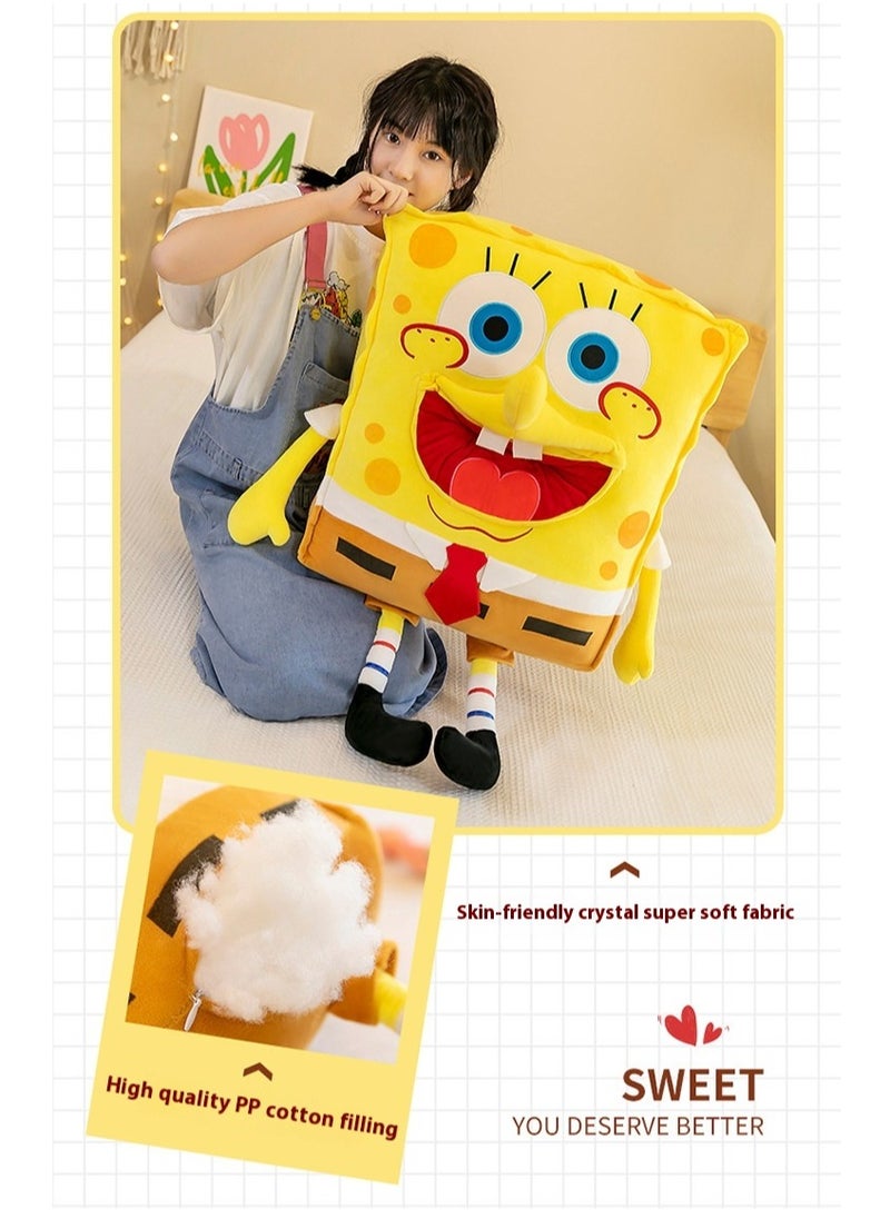 SISGL Spongebob Sit Plush Toy Birthday Gift Idea Stuffed Plush Toys For Children And Adults Bedding Super Soft Plush Decorative Throw Cuddle Pillow  - Image 5