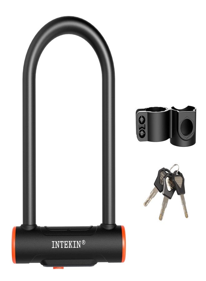 INTEKIN Bike U Lock Heavy Duty Bike Lock Bicycle Lock 16mm U Lock for Bicycle Heavy Duty U Lock with 3 Keys for Road Bikes Mountain Bikes 8.3 * 5.7inch - Image 1