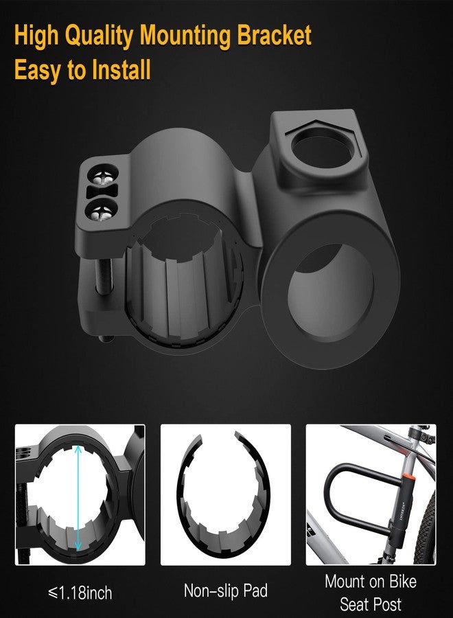 INTEKIN Bike U Lock Heavy Duty Bike Lock Bicycle Lock 16mm U Lock for Bicycle Heavy Duty U Lock with 3 Keys for Road Bikes Mountain Bikes 8.3 * 5.7inch - Image 5