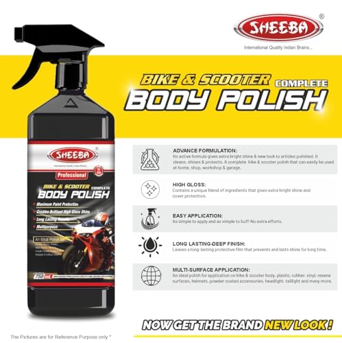 SHEEBA Bike Scooter Scooty Motor Cycle Complete Body Polish Shiner (750 ml) - Image 4