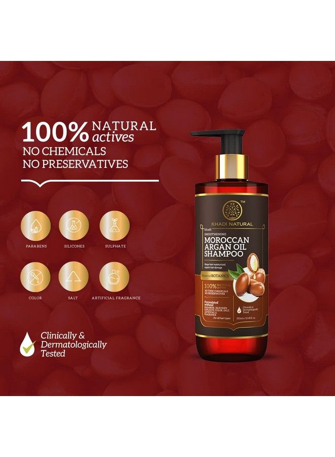 Khadi Natural Moroccan Argan Shampoo ; Shampoo For Dry Hair ; Moisturizing Shampoo For Frizzy Hair ; Paraben Silicone & Sulphate Free; Suitable For All Hair Types ; Powered Botanics  - Image 5