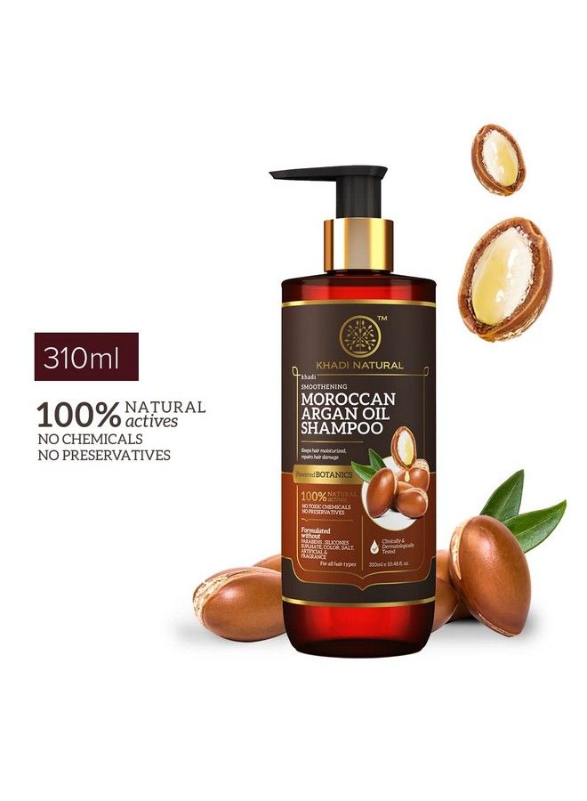 Khadi Natural Moroccan Argan Shampoo ; Shampoo For Dry Hair ; Moisturizing Shampoo For Frizzy Hair ; Paraben Silicone & Sulphate Free; Suitable For All Hair Types ; Powered Botanics  - Image 3