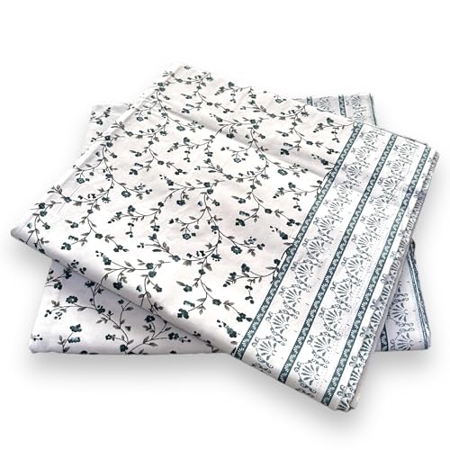 Homescape Cotton Single Bed Topsheet/Odhne Wali Chaddar 300 TC Soft & Breathable Fabric (60x90 Inches) Brown Lightweight Summer Comfort Bed Sheet (Green_Pack of 2) - Image 4