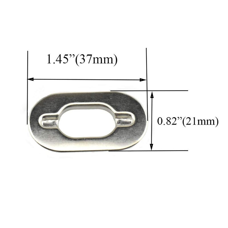 HAHIYO HAHIYO Twist Purse Closure Turn Locks Clip Clasps Easy Install with Online Instructions Picture for Wallet Briefcase Clutch Handbag 15 Inch Length Metal Light Weight Silver Gold 6 Sets with Washers  - Image 4