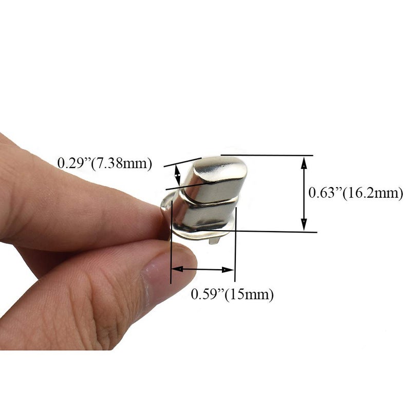 HAHIYO HAHIYO Twist Purse Closure Turn Locks Clip Clasps Easy Install with Online Instructions Picture for Wallet Briefcase Clutch Handbag 15 Inch Length Metal Light Weight Silver Gold 6 Sets with Washers  - Image 5