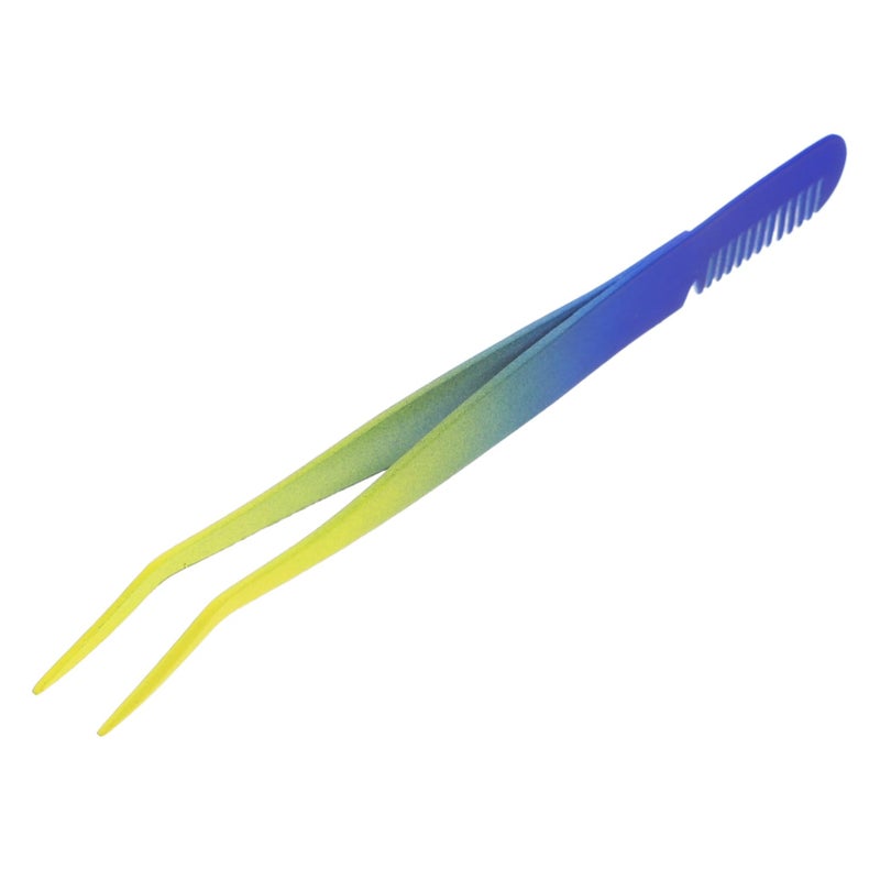 Stainless Steel Eyelash Tweezer With Comb For Eyebrow Shaping And Lash Application - Image 2