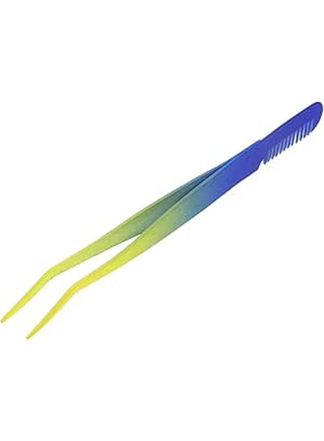 Stainless Steel Eyelash Tweezer With Comb For Eyebrow Shaping And Lash Application - Image 1