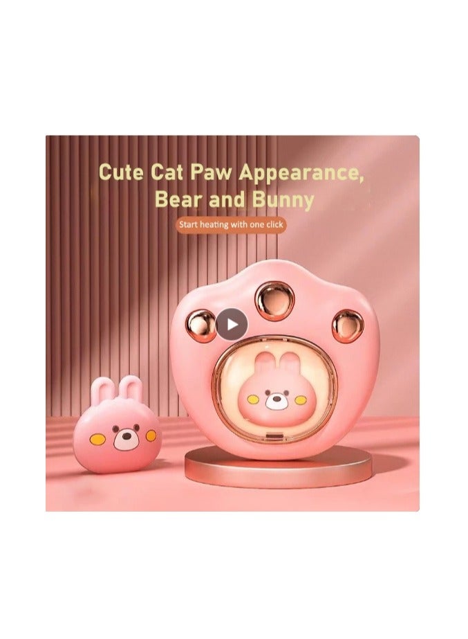Meetion Pink Rechargeable Cute Cat Paw Electric Hand Warmer Portable and Reusable Hand Warmer with 3-6Hrs Long Lasting Heating and Colorful Lights - Image 5