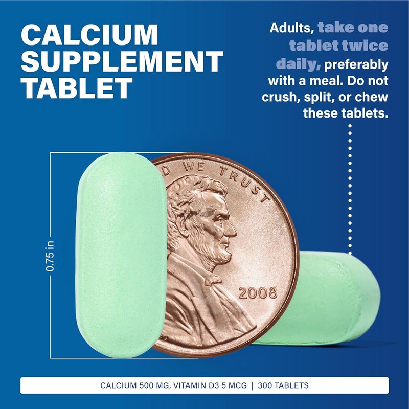 Major Pharmaceuticals Oyster Shell Calcium with Vitamin D - 500 MG, 300 Tablets - Image 3