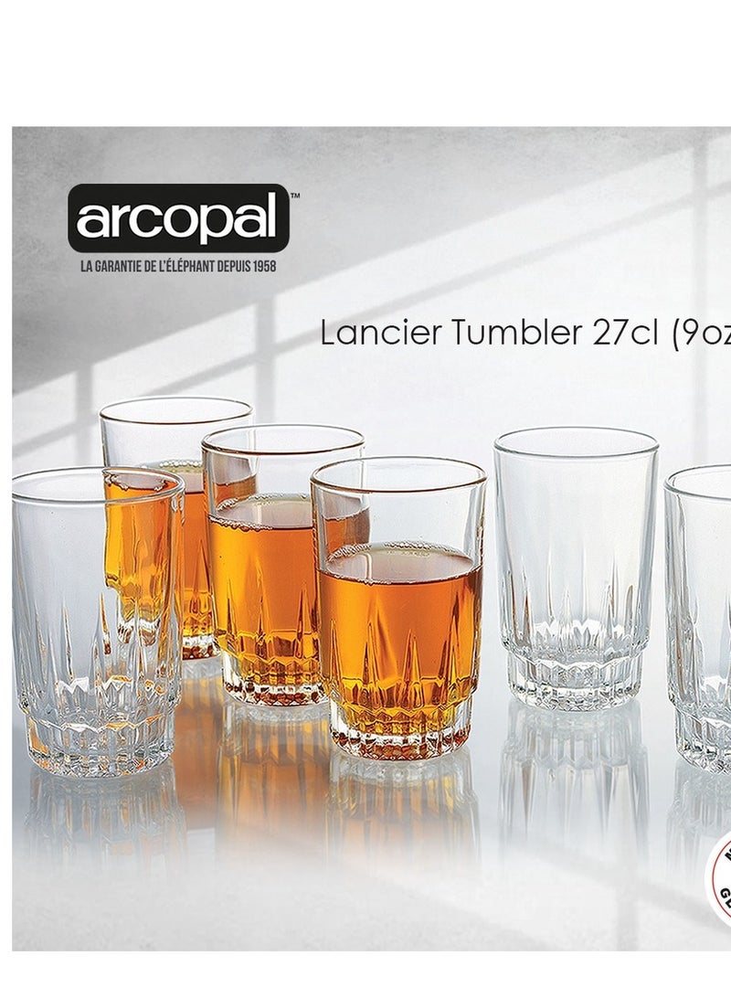 Arcopal Glass Cup Set, 6 Pieces, Transparent Color - Image 1