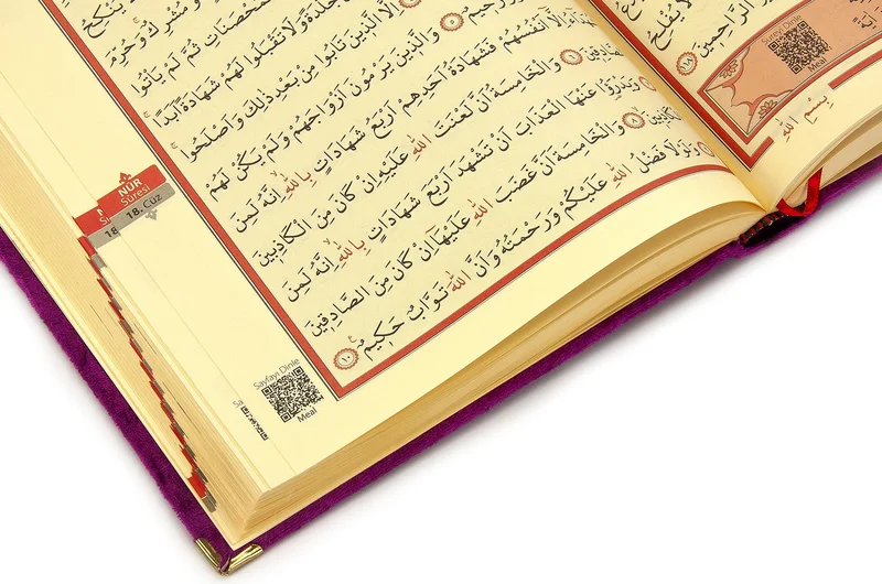 İhvan Online Ihvan Online Gift Velvet Covered Name Customized Plexi Patterned Arabic Medium Size Quran Fuchsia