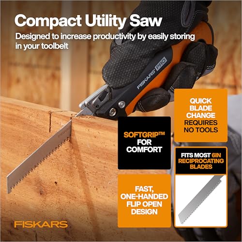 Fiskars Home Essentials Tool Kit with PowerGear Lopper, Shears, Bypass Pruner, Folding Saw with 2 Blades, IsoCore Hammer, and Utility Knife, for Indoor Use and Outdoor Gardening (6 Piece Kit) - Image 3