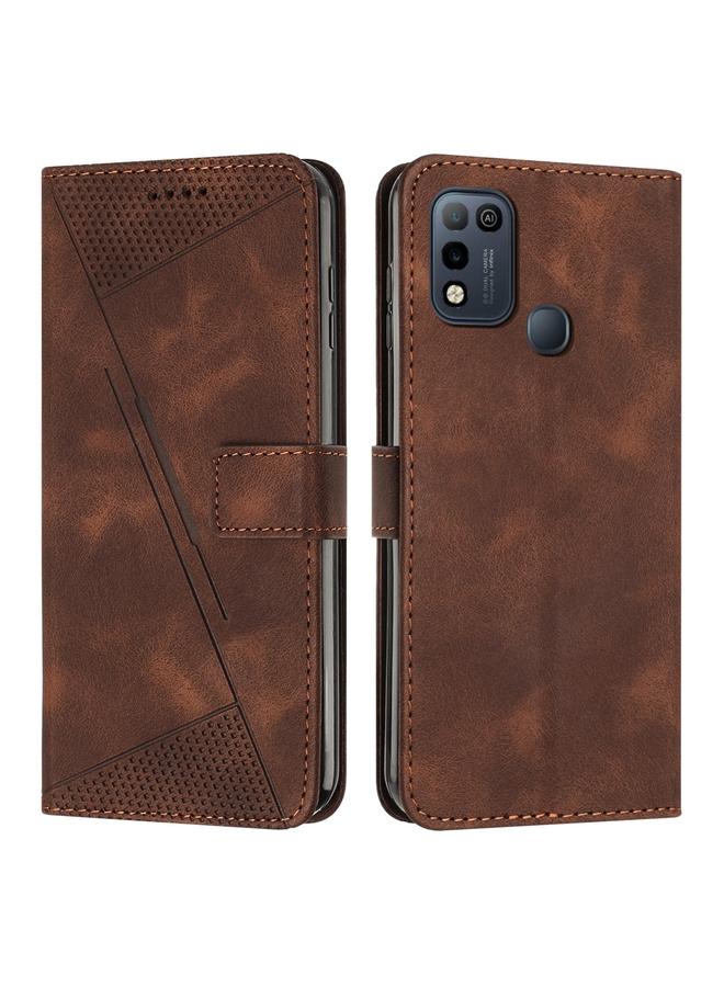 اس-توب جراب لهاتف Infinix Hot 11 Play Dream Triangle مصنوع من الجلد مع حبل تعليق - Image 1