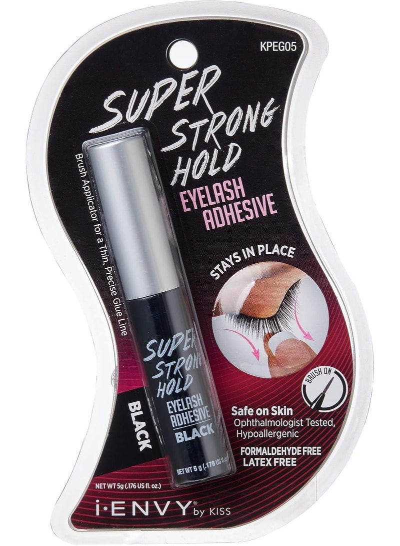 Kiss I, Envy Eyelash Adhesive Super Strong Hold Kpeg05, Black, 5 Gm