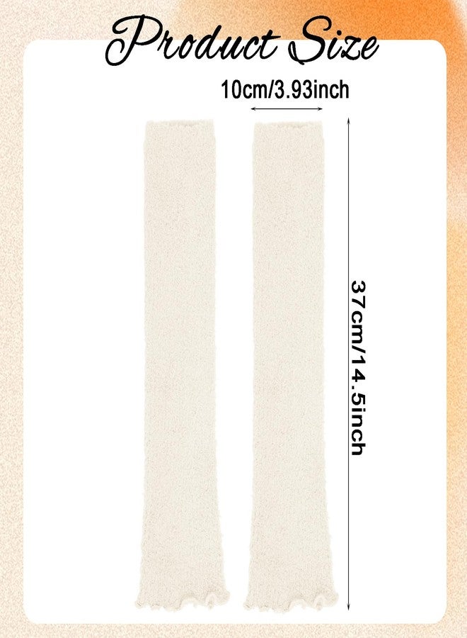 يوليو جوارب ساق يوليو الناعمة للنساء، جوارب شتوية ناعمة تصل إلى الركبة، مزينة بكشكشة، إكسسوارات أنيقة لحفلات الثمانينيات - Image 3